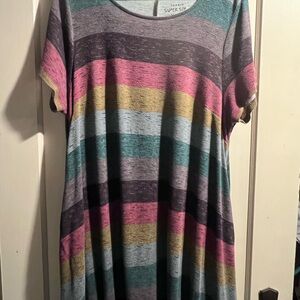 Soft Striped Swing Dress
